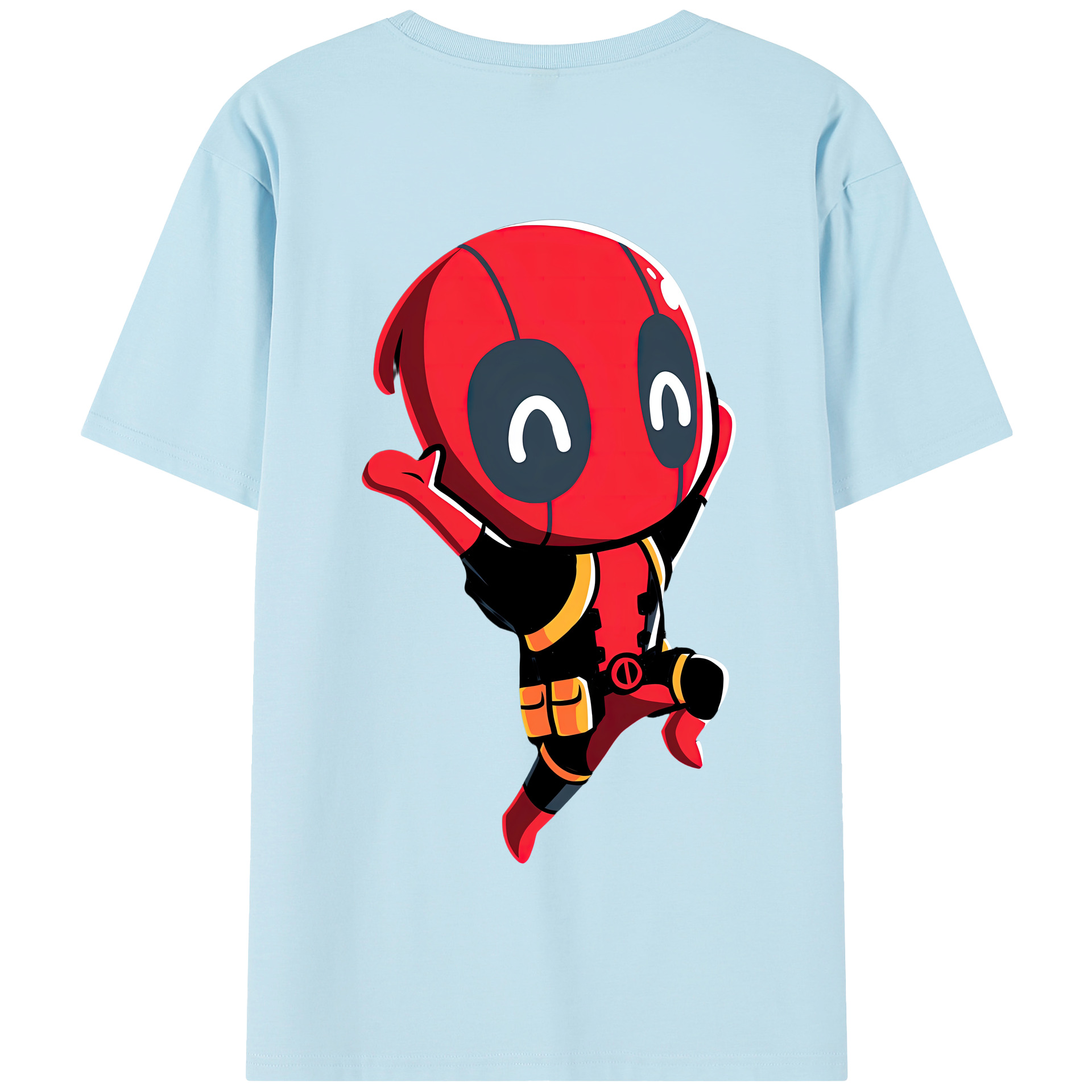 （画像用） Deadpool デッドプール 綿100％半袖Tシャツ（背面プリント）